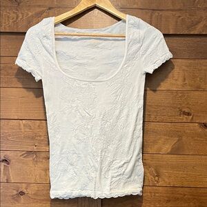 Free People Intimately Free Stretch OffWhite Floral Women's Top size M